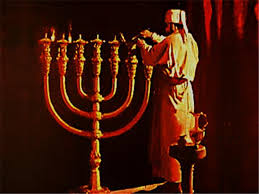 The Menorah cleaning in the Second Temple in Jerusalem.
